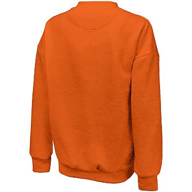Women's Majestic Threads Orange Detroit Tigers Bernard Classic Tri-Blend Sweatshirt