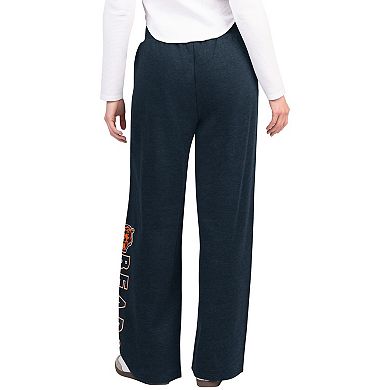 Women's G-III 4Her by Carl Banks Navy Chicago Bears Field Wide Leg Sweatpants
