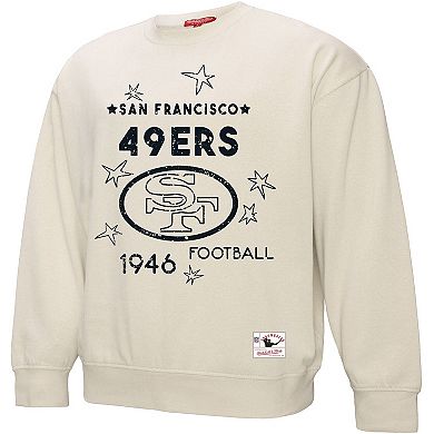 Women's Fanatics Cream San Francisco 49ers Plus Size Shooting Star Pullover Sweatshirt