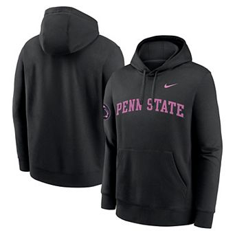 Men's Nike Black Penn State Nittany Lions 2025 Sideline Club Fleece Pullover Hoodie