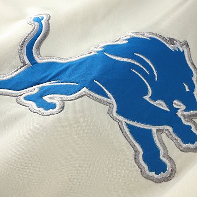 Men's Profile Oatmeal Detroit Lions Big & Tall Chest Print and Logo Short Sleeve Pullover Hoodie