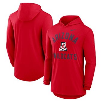 Men's Nike Red Arizona Wildcats Classic Arch Tri-Blend Performance Long Sleeve Hoodie T-Shirt