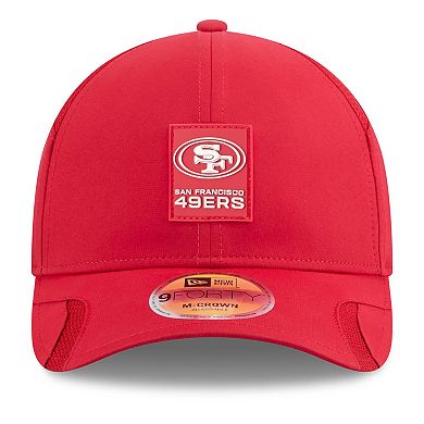Youth New Era Scarlet San Francisco 49ers 2025 Sideline 9FORTY Adjustable Hat