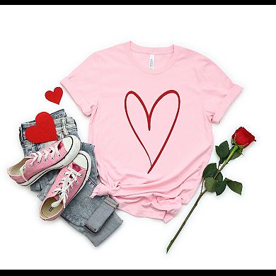 Simply Sage Market Hand Drawn Heart Short Sleeve Tee