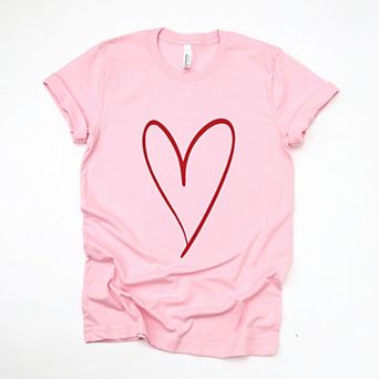 Simply Sage Market Hand Drawn Heart Short Sleeve Tee