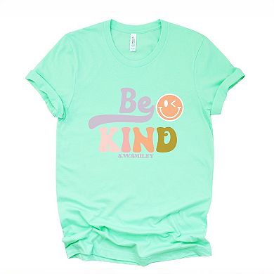 Simply Sage Market S.W.Smiley Be Kind Smiley Face Short Sleeve Tee