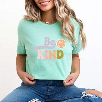 Simply Sage Market S.W.Smiley Be Kind Smiley Face Short Sleeve Tee