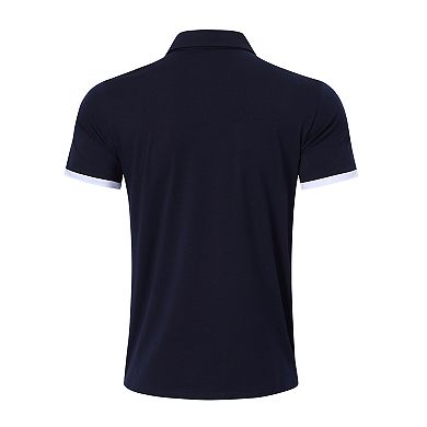 Mens Collared Shirts Short Sleeve, Golf Shirt Performance Fashion Plain Henley Tshirts