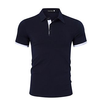Mens Collared Shirts Short Sleeve, Golf Shirt Performance Fashion Plain Henley Tshirts