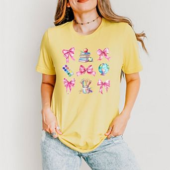 Simply Sage Market Coquette Pastel Teacher Collage Short Sleeve Tee