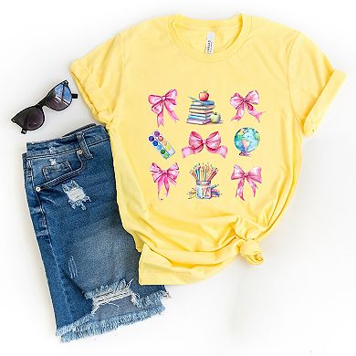 Simply Sage Market Coquette Pastel Teacher Collage Short Sleeve Tee