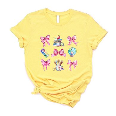 Simply Sage Market Coquette Pastel Teacher Collage Short Sleeve Tee