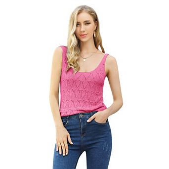Womens Sleeveless Tank Tops Knit Sweater Blouse Casual Tops