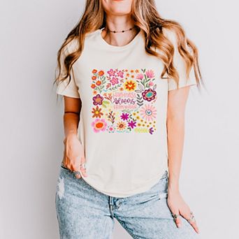 Simply Sage Market Happiness Blooms From Within Short Sleeve Tee