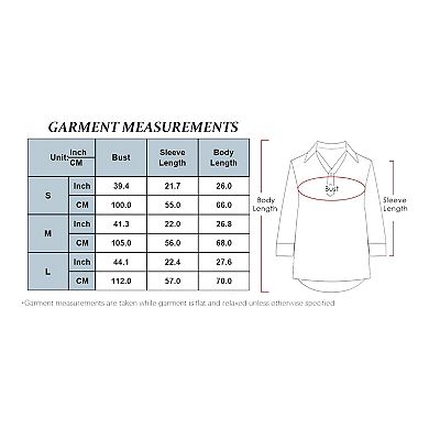Women's Long Sleeve Textured Blouse with Button-Up Detail and Spread Collar