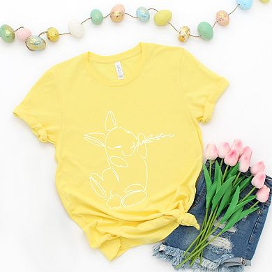 Simply Sage Market Hand Drawn Bunny Short Sleeve Tee