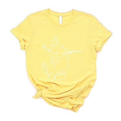 Simply Sage Market Hand Drawn Bunny Short Sleeve Tee
