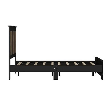 Merax Farmhouse Wooden Platform Bed, Modern Platform Bed