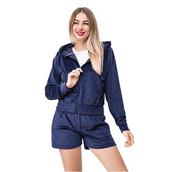 Women's Valvet Hoodie & Shorts Set