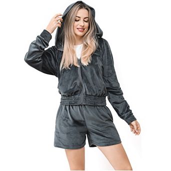 Women's Valvet Hoodie & Shorts Set