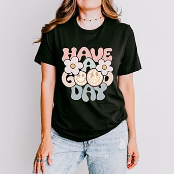Simply Sage Market Have a Good Day Flowers Short Sleeve Tee