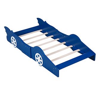 Merax Race Car-Shaped Platform Bed with Wheels