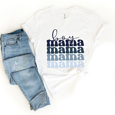 Simply Sage Market Boy Mama Stacked Colorful Short Sleeve Tee