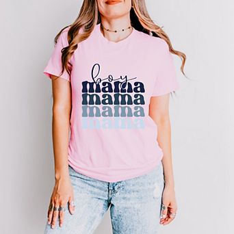 Simply Sage Market Boy Mama Stacked Colorful Short Sleeve Tee
