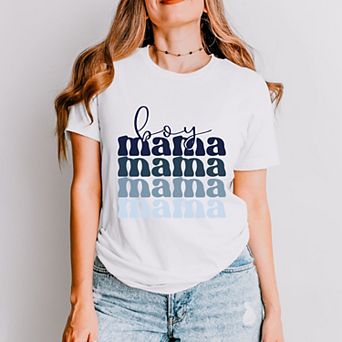 Simply Sage Market Boy Mama Stacked Colorful Short Sleeve Tee