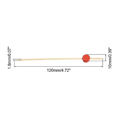 Cocktail Toothpicks, 100 Pcs 4.72" Round Long Fruit Stick Decorative Cocktail Skewers Picks