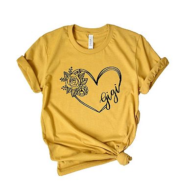 Simply Sage Market Gigi Heart Outline Short Sleeve Tee