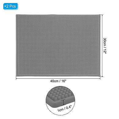 16" x 12" x 0.4" Bar Mats, 2 Pack Non-Slip Bar Service Cup Mat Countertop Spill Mat