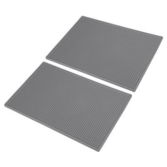 16" x 12" x 0.4" Bar Mats, 2 Pack Non-Slip Bar Service Cup Mat Countertop Spill Mat