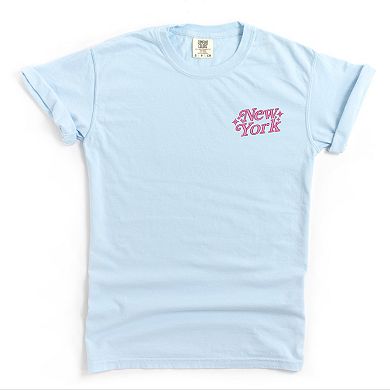 Simply Sage Market Embroidered New York Stars Garment Dyed Tee