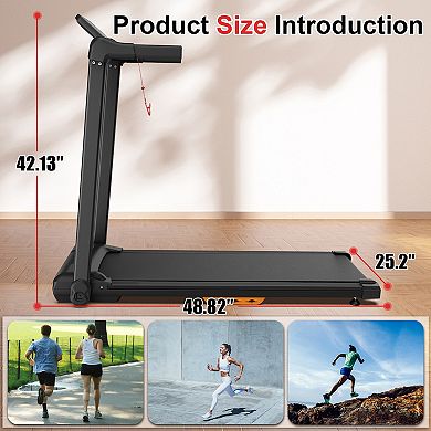 Merax Walking Mat Treadmills Portable for Home & Office LED Display