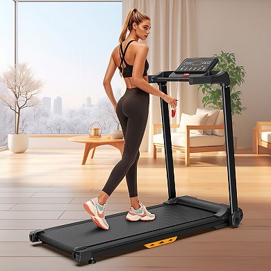 Merax Walking Mat Treadmills Portable for Home & Office LED Display