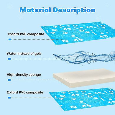 Ownpets Pet Cooling Mat Leak-proof Ice Pad