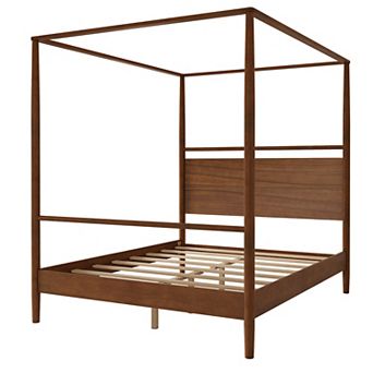 Merax Solid Wood Canopy Bed Frame Four Posters Bed