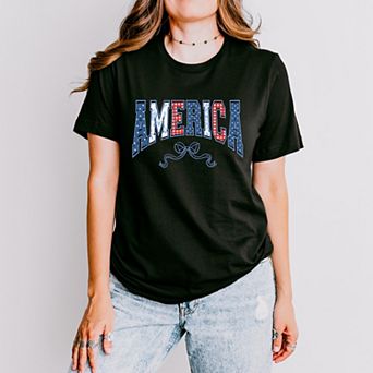 Simply Sage Market Coquette America Arched Short Sleeve Tee