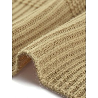 Women's Sleeveless Mock Neck Striped Sweater Vest Casual Cap Sleeve Knit Pullover Tank Tops