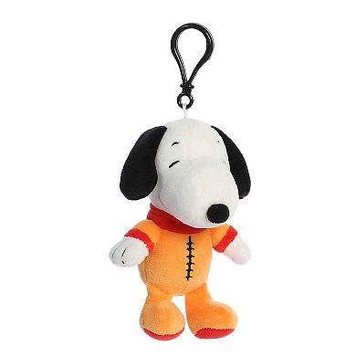 Aurora Mini Orange Peanuts 5" Astronaut Snoopy Clip-On Adorable Stuffed Animal