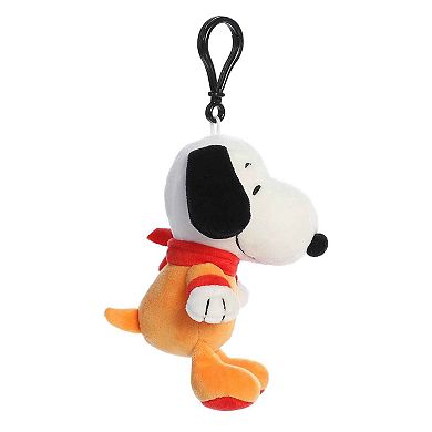 Aurora Mini Orange Peanuts 5" Astronaut Snoopy Clip-On Adorable Stuffed Animal