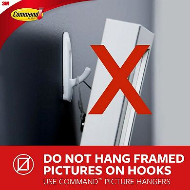 Command Medium Designer Hooks 2-pk. Holds 3 lbs.