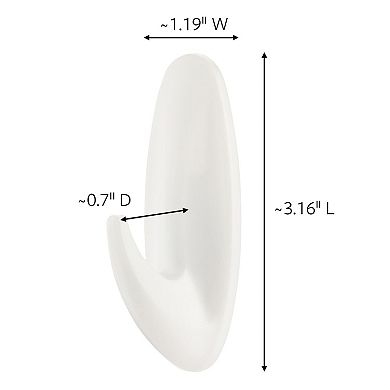 Command Medium Designer Hooks 2-pk. Holds 3 lbs.