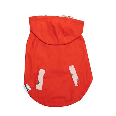 Woof Strawberry Pet Rain Coat