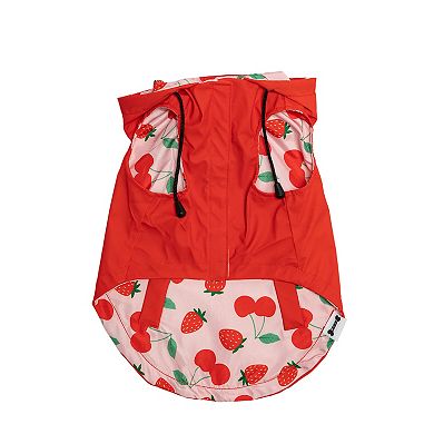 Woof Strawberry Pet Rain Coat