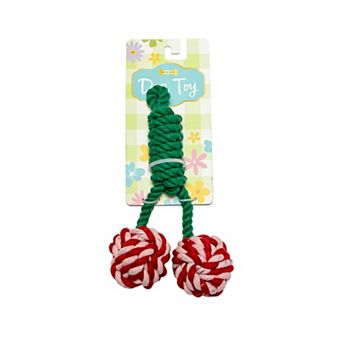 Woof Cherries Cherry Dual Rope Balls Dog Toy