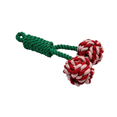 Woof Cherries Cherry Dual Rope Balls Dog Toy