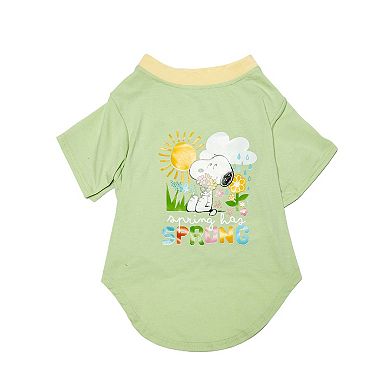 Woof Peanuts Snoopy Spring Has Sprung Pet Shirt