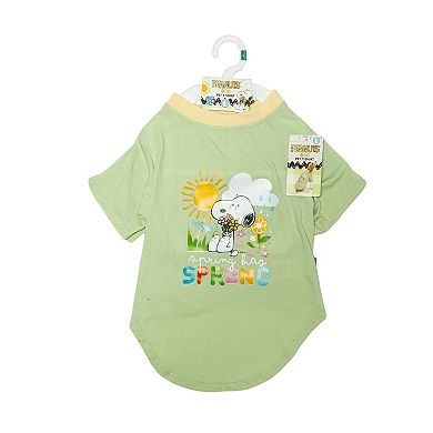 Woof Peanuts Snoopy Spring Has Sprung Pet Shirt